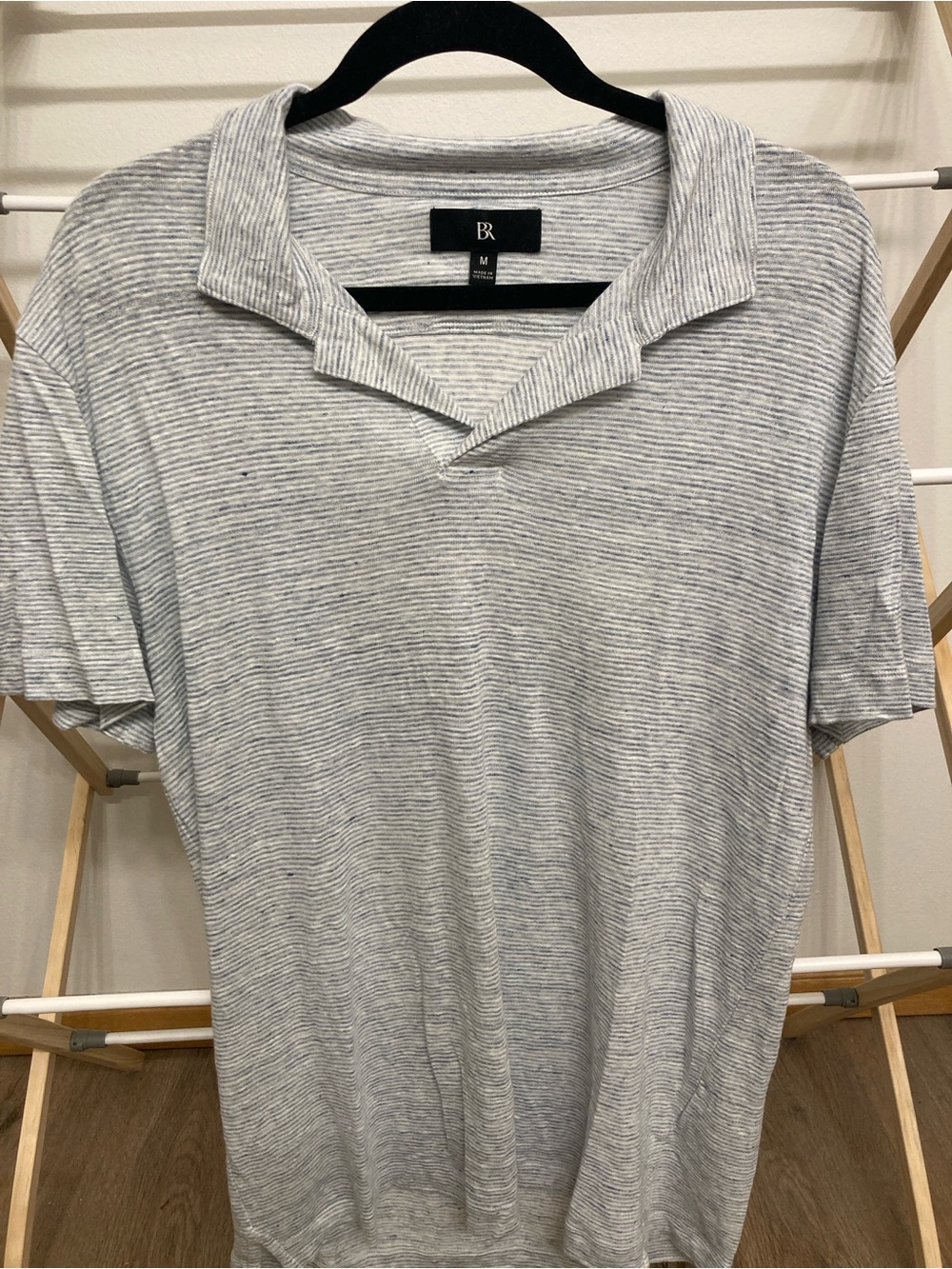 Banana Republic Men's Linen Striped Polo